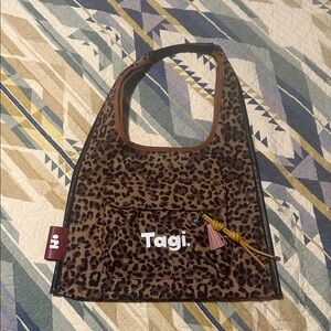 Tagi Brown Leopard Print Women's Bag